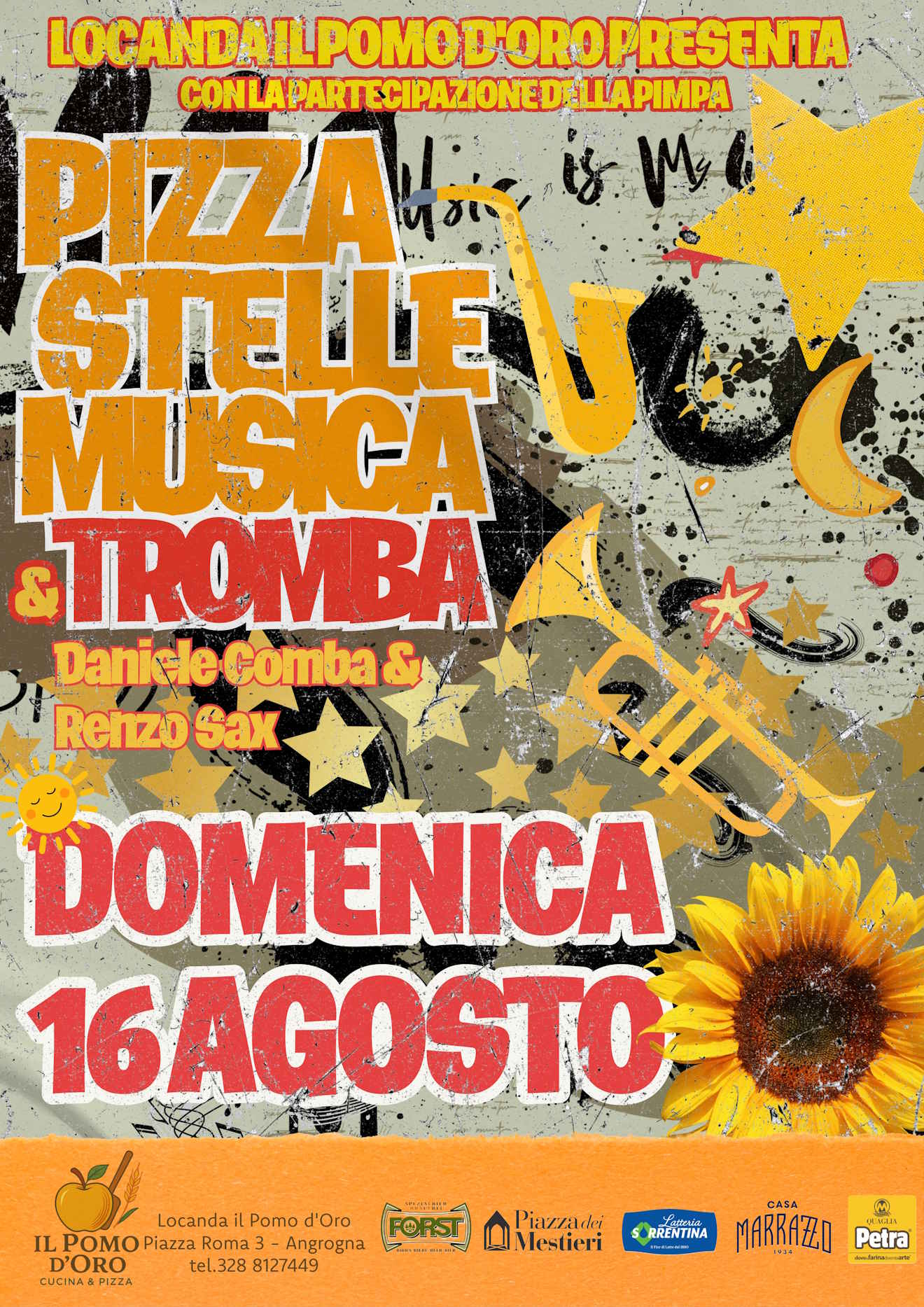 Pizza, stelle, musica e tromba il 16 agosto